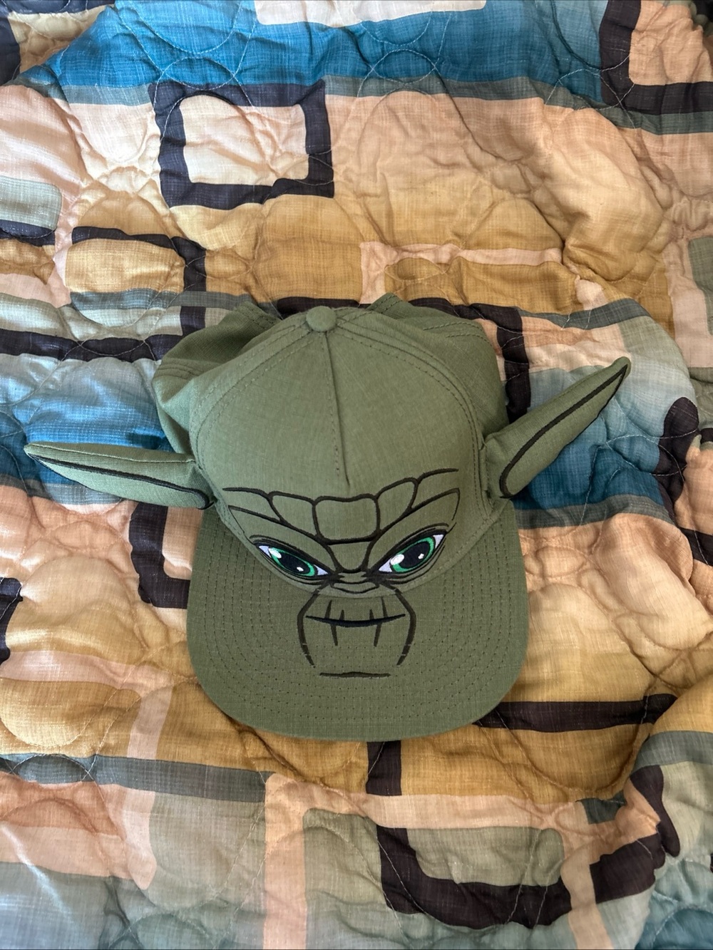 Star Wars Olive Green Yoda Ear Baseball Cap